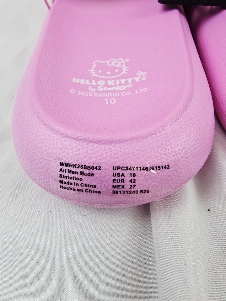 Sandalias Sanrio Hello Kitty para mujer talla 10 NUEVAS rosa blanco NUEVAS Foto 2 de 4