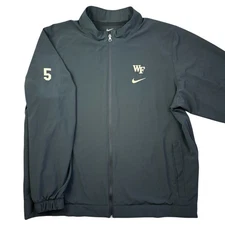 Nike Wake Forest TEAM ISSUED Demon Deacons #5 Men’s Full Zip Black Jacket 2XL