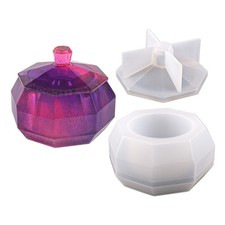 2Pcs DIY Silicone Mold for Eight-Sided Storage Cases Octagon Shape Storage Mold