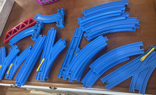 THOMAS  FRIENDS 25 Piece Lot TOMY Blue TRAIN TRACK TRACKMASTER 1992-2002