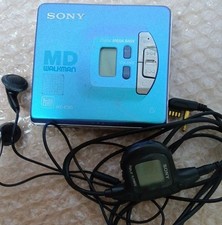 Sony MZ-E30 MD Walkman Sparkling Blue MiniDisc Player Tested with Remote JUNK