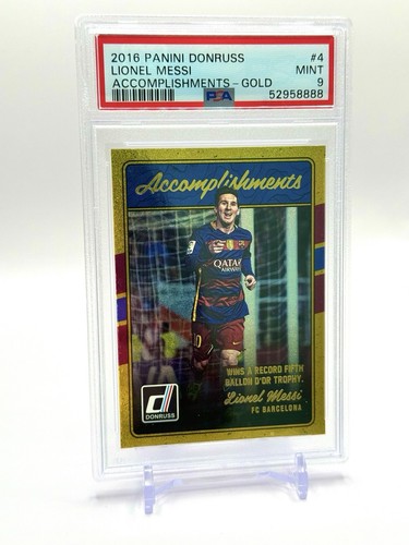 2016-17 Panini Donruss Accomplishments Lionel Messi #4 PSA 9 FC Barcelona
