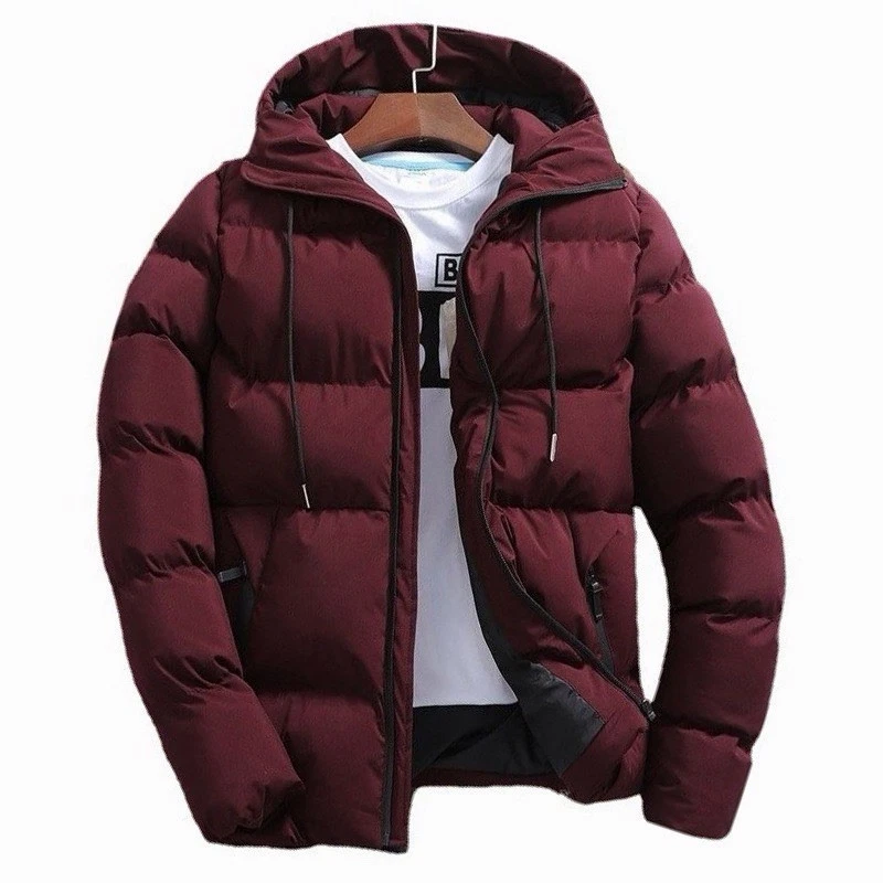 Oversized M-5XL Parkas Autumn Winter Women or Men Hooded Zip Up Long Sleeve Soli - product detail image 6