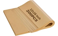 200 Precut Parchment Paper Sheets 12x16 – Unbleached, Non-Stick, Greaseproof