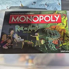Rick and Morty Monopoly Adult Swim Edition Board Game Complete