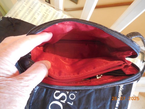 Osprey LIBBY Black Shoulder /Cross Body Handbag - Red Osprey Lining. - Picture 9 of 15