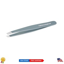 Exclusive Mist Blue Slant Tweezer - Precision Stainless Steel Hair Removal Tool