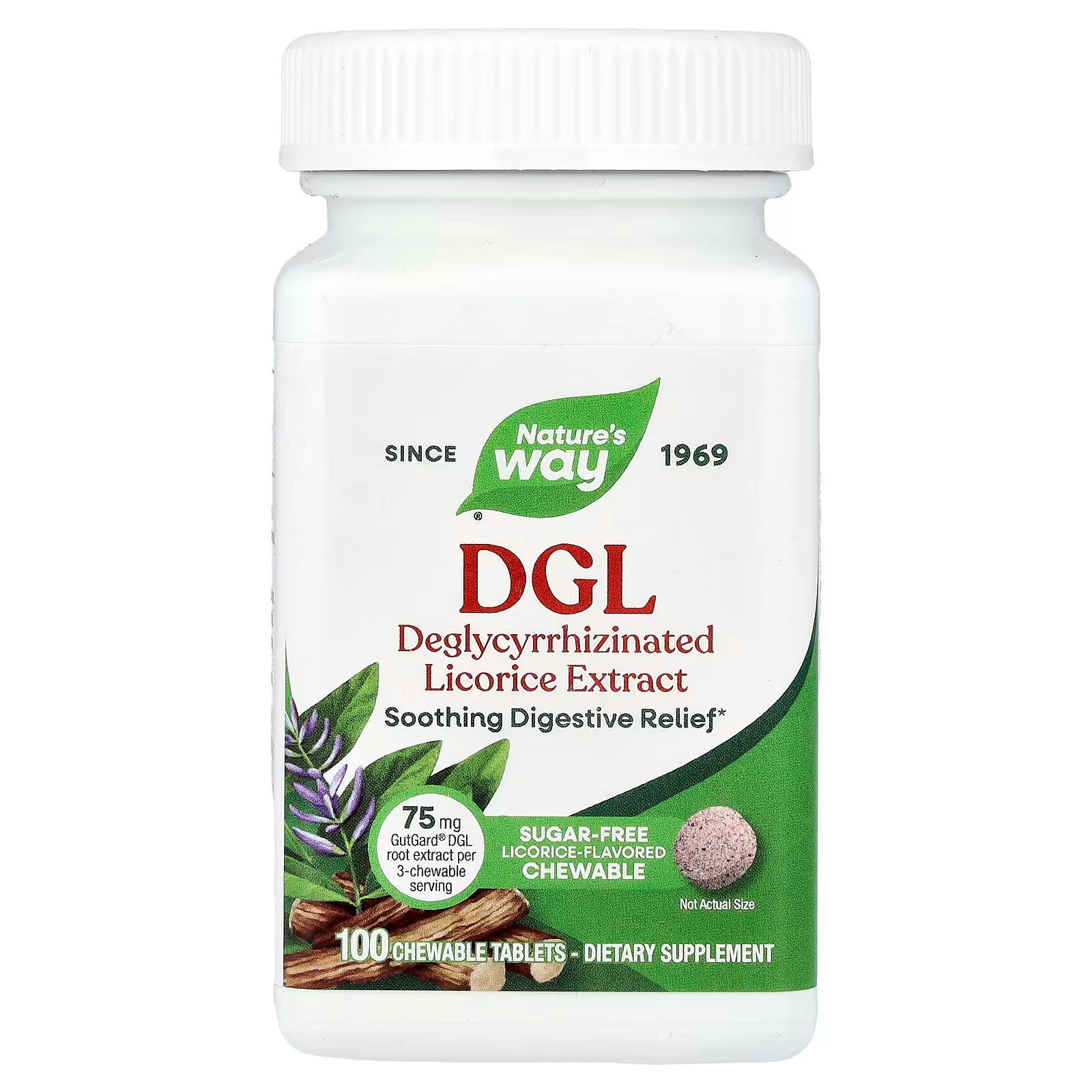 Nature's Way , Dgl, Deglycyrrhizinated Licorice, 100 Chewable Tablets - Image 2