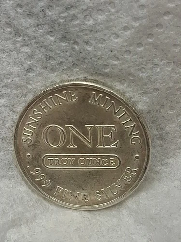 New Listing1 Troy oz Sunshine Minting .999 Fine Silver Round 31.1 Grams Silver Eagle Back