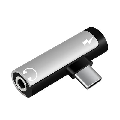 Only for Xiaomi Huawei Type C Dual-Port Audio Adapter to 3.5Mm Jack Headphone 2-