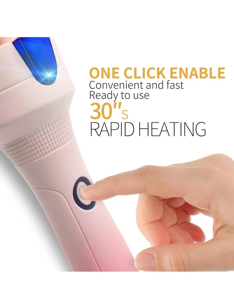 K&K Thermal Professional Styling Brush Ceramic Tourmaline Ionic Curling Iron1.5" - Image 3 of 4