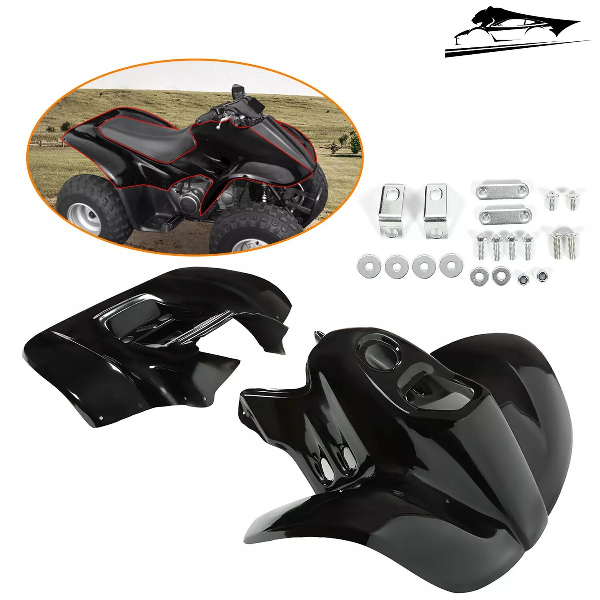 Front And Rear Fender Set ABS Plastic For 1993-2005 Honda TRX90 w