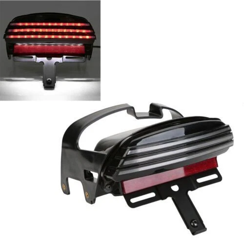 后刹车尾灯黑色外壳 + 红色镜头 适合 Harley Dyna 2017 - 2019 — 第 2/4 张图片