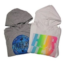 HURLEY Lot Of 2 Boys Long Sleeve Pullover Hoodie T-Shirt SZ L,XL 12-13, 13-15YRS