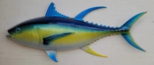 Blue Fin Tuna Hand Painted 28" Replica Wall Mount Sculpture Game Fishing Bluefin