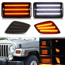 For Jeep Wrangler TJ 97-06 Dynamic LED Bumper Signal Fender Side Marker Lights