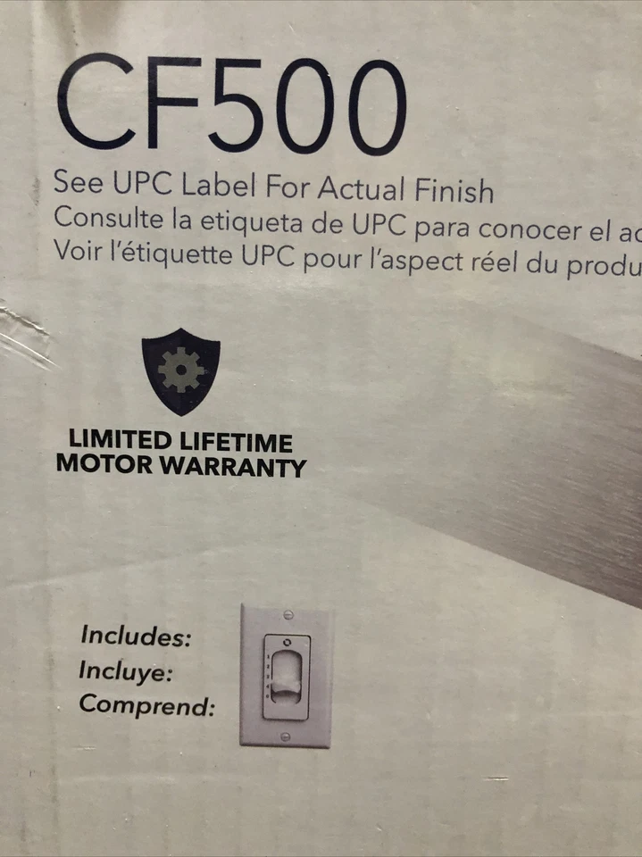 Emerson Ceiling Fan CF500 EUCLID 56-Inch BRUSHED STAINLESS 4 Speed Reversible - Image 3 of 4