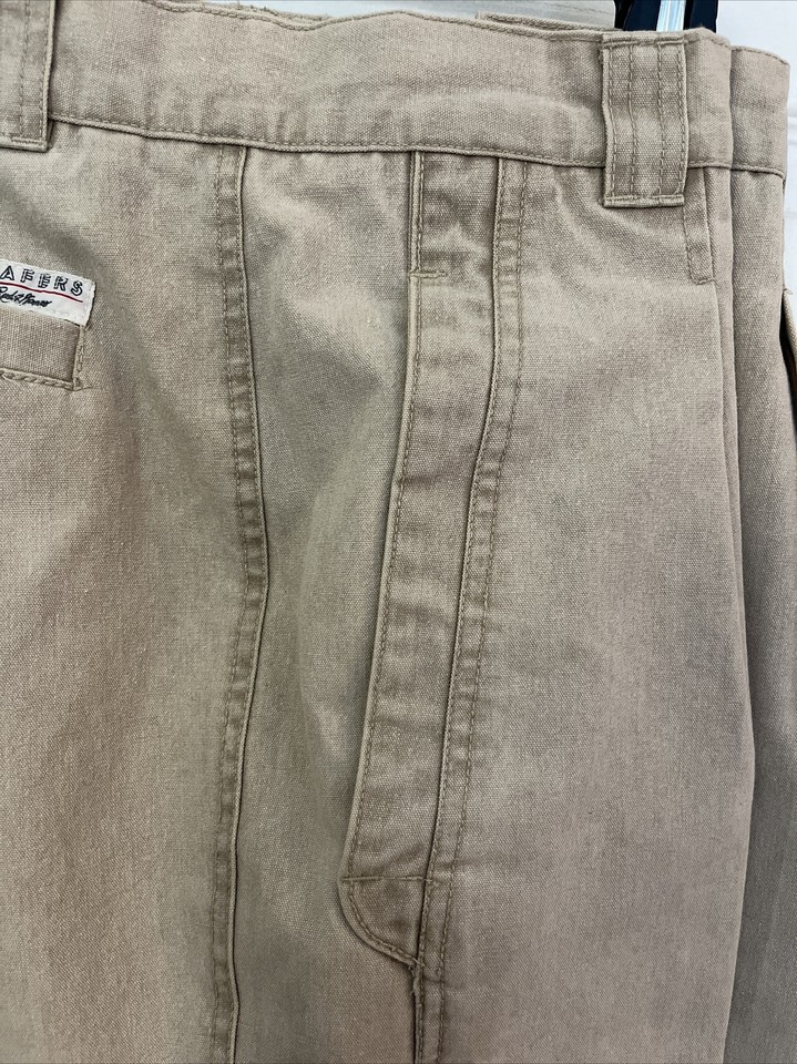 Men's Khaki Pants 38x34 Loafers Reed & James Pleats Cotton Blend eBay