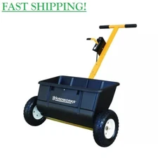 Heavy Duty 75 lb Classic Drop Spreader Seed Granular Fertilizer Push Hopper Tool