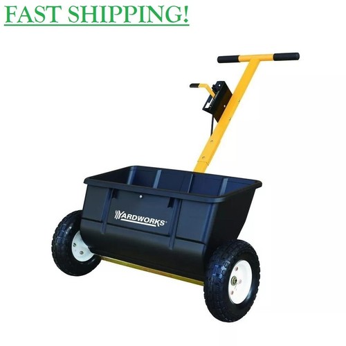Heavy Duty 75 lb Classic Drop Spreader Seed Granular Fertilizer Push Hopper Tool - Picture 1 of 7