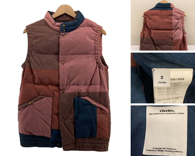 visvim Insulator Vest 0114105013008 Patchwork Cotton Down Size 3
