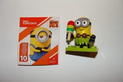 Despicable Me Movie Mega Construx Series 10 Island Luau Minion With Ice  Cream