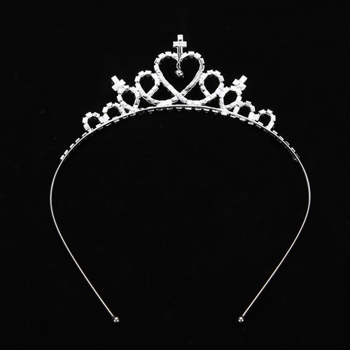 Girl Princess Crown Hair Hoop Headband Crystal Rhinestone Tiara Kid Bridal Prom - Picture 11 of 11
