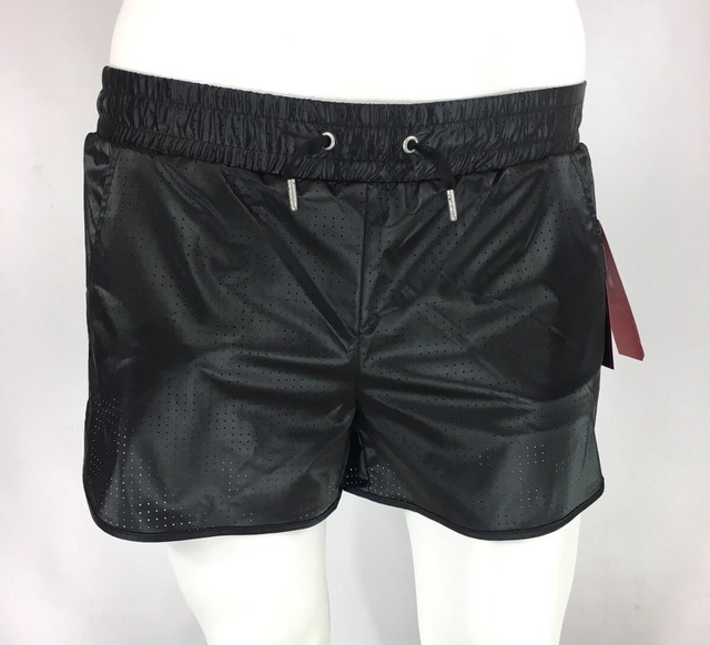 Spyder Womens Shadow Athletic Shorts Lined Perforated Black Size XL NWT