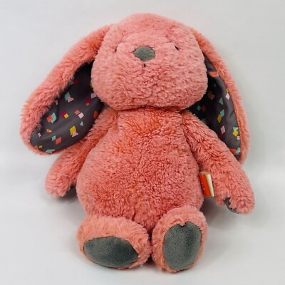 B Softies Orange Bunny Rabbit Plush Stuffed Animal Soft Coral Floppy Ears Toy