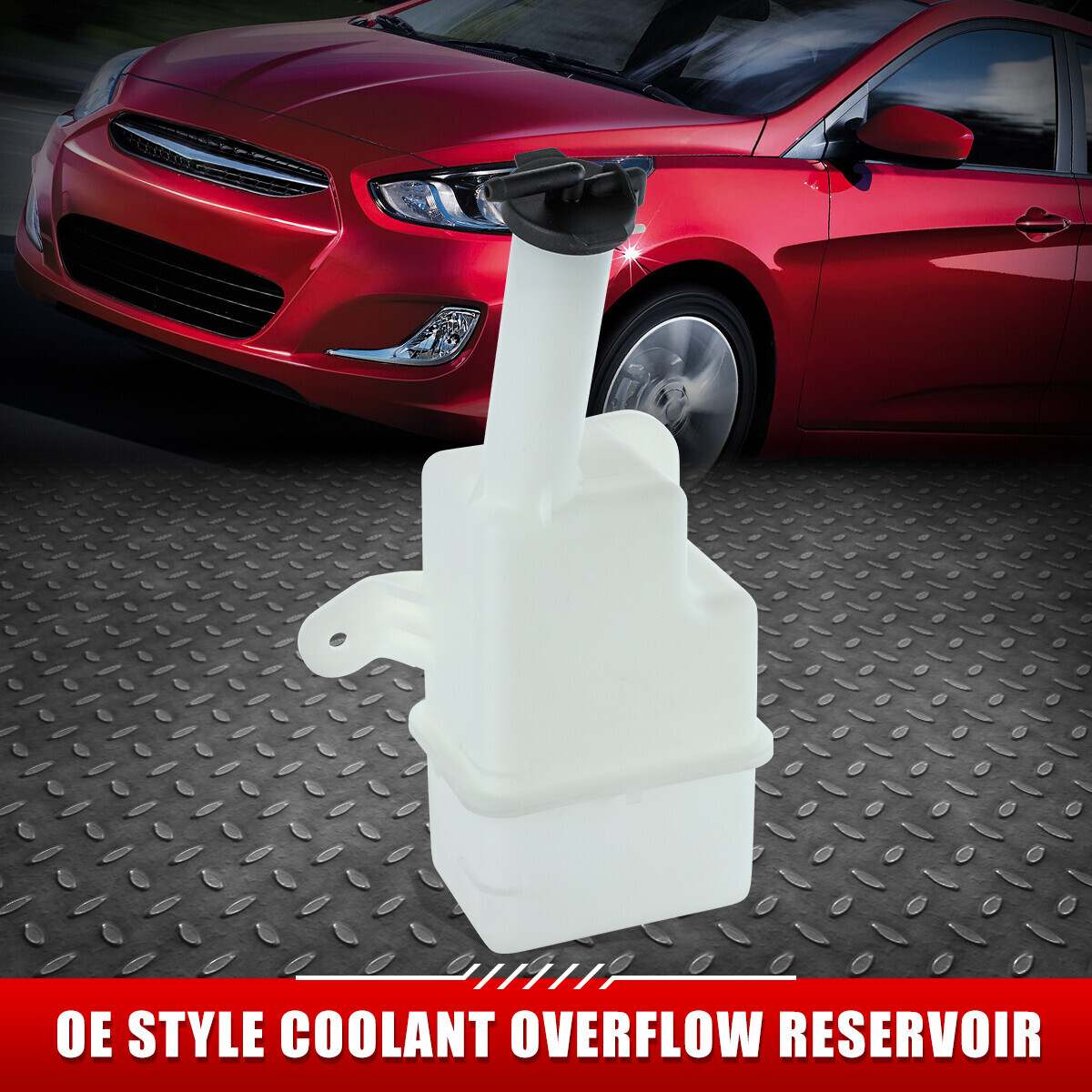 FOR 09-11 HYUNDAI ACCENT OE STYLE COOLANT OVERFLOW RESERVOIR TANK BOTTLE W/ CAP