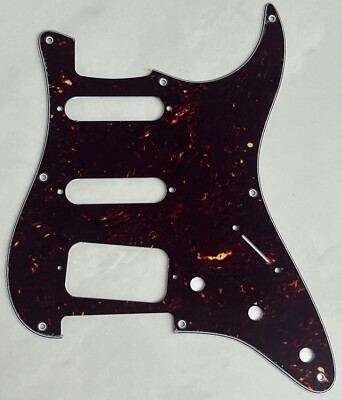 Custom For Fender 57 Stratocaster 8-Hole HSS Guitar Pickguard Brown Tortoise
