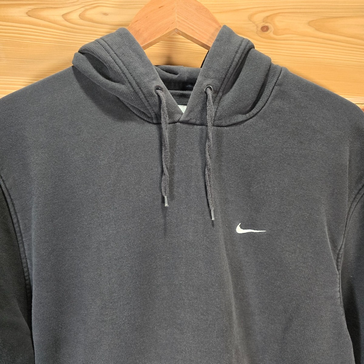 NIKE 00s border zip hoodie y2k 平成 old Vintage Nike Y2K Faded Black Zip Hoodie Size M MEN | eBay