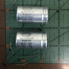 500uF 35v Sangamo Axial Electrolytic Capacitor Vintage Audio NOS 22x40  2pcs