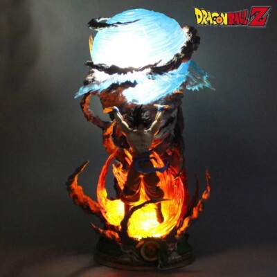 25cm Dragon Ball Z Goku Spirit Bomb LED Figure - Super Saiyan Action Statue