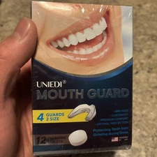 UNIEDI Mouth Guard for Grinding Teeth at Night, Sleep Guard 4 Pack NEW SEALED