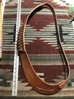 Tan'd Leather Bandoleer Cartridge Carrier 357 Magnum & 38Spcl Loops No Holster
