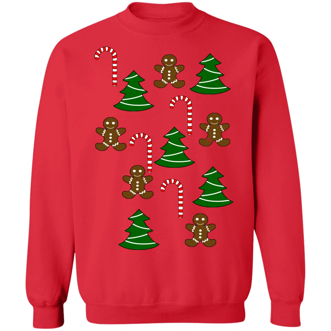 Gingerbread and Candy Cane Christmas Sweatshirt