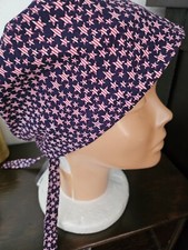 Patriotic Red White and Blue Handmade SURGICAL SCRUB CAPS