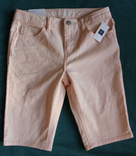 NWT 27 GAP KIDS Pink Jeans Bermuda Shorts Girls Sz 12 Stretch Denim 5-Pocket