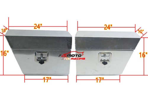 24"x10"x16" Pair Flat Aluminium Undertray Under Tray Truck Ute Tool Box toolbox - 第 1/8 張圖片