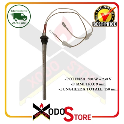 Candeletta resistenza per stufa a pellet UTX compatibile CADEL cod. 4D14513002