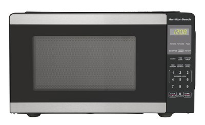 Hamilton Beach 0.9 Cu ft Countertop Microwave Oven, 900 Watts, Stainless Steel