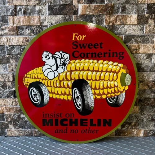 Vintage Michelin For Sweet Cornering  Heavy Metal Sign- 19.7" (50cm)
