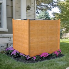 Panel de madera para cerramiento de aire acondicionado de 48 x 48，2 tablas