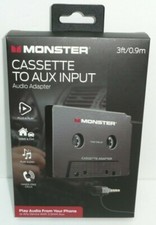 Monster Cassette to Aux Input Audio Adapter Play Phone Device 3.5mm Aux
