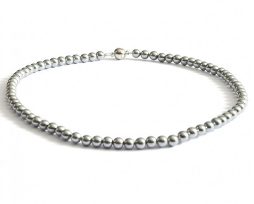 Collier De Perles En Hématite (pierre Naturelle) - État Comme Neuf - Occasion