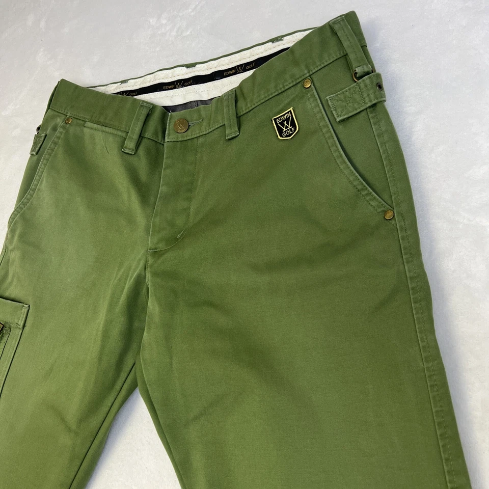Edwin Golf Cargo Pants Men’s Medium Green Technical Japanese Streetwear Style - Image 3 of 4