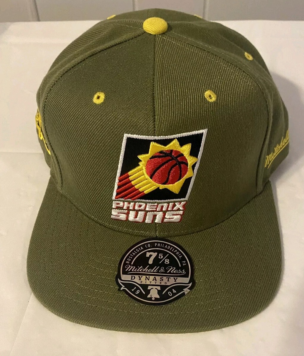Phoenix Suns Mitchell Ness Fitted Hat Size ⅝ Green Yellow