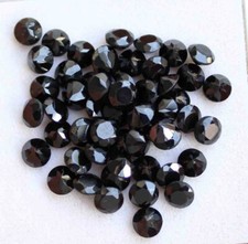 Wholesale Lot 37.20 Ct Round Faceted Natural Black Spinel Loose Calibrated Gems