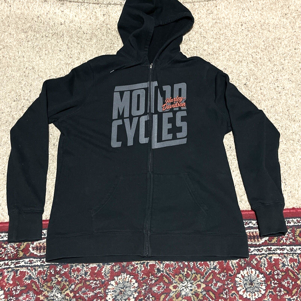 Harley Davidson Motorcycles sweatshirt Iron Steed California hoodie full  zip up